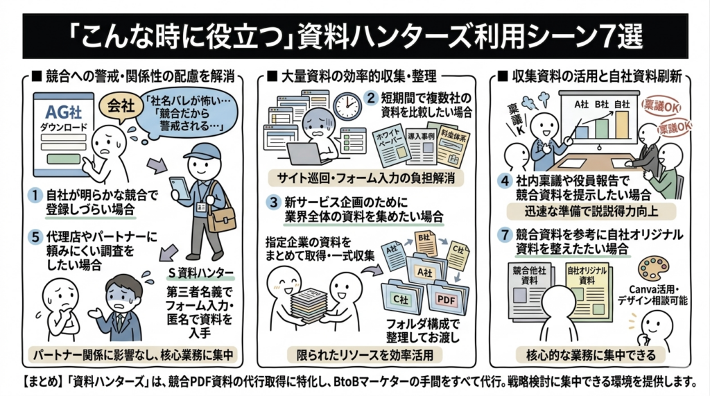 【こんな時に役立つ】資料ハンターズ利用シーン7選