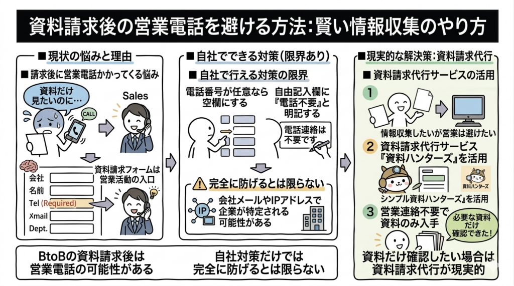 Q.資料請求後に営業電話はかかってくる？電話連絡を避ける方法は？